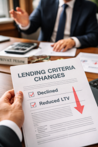 Private bank lending criteria change